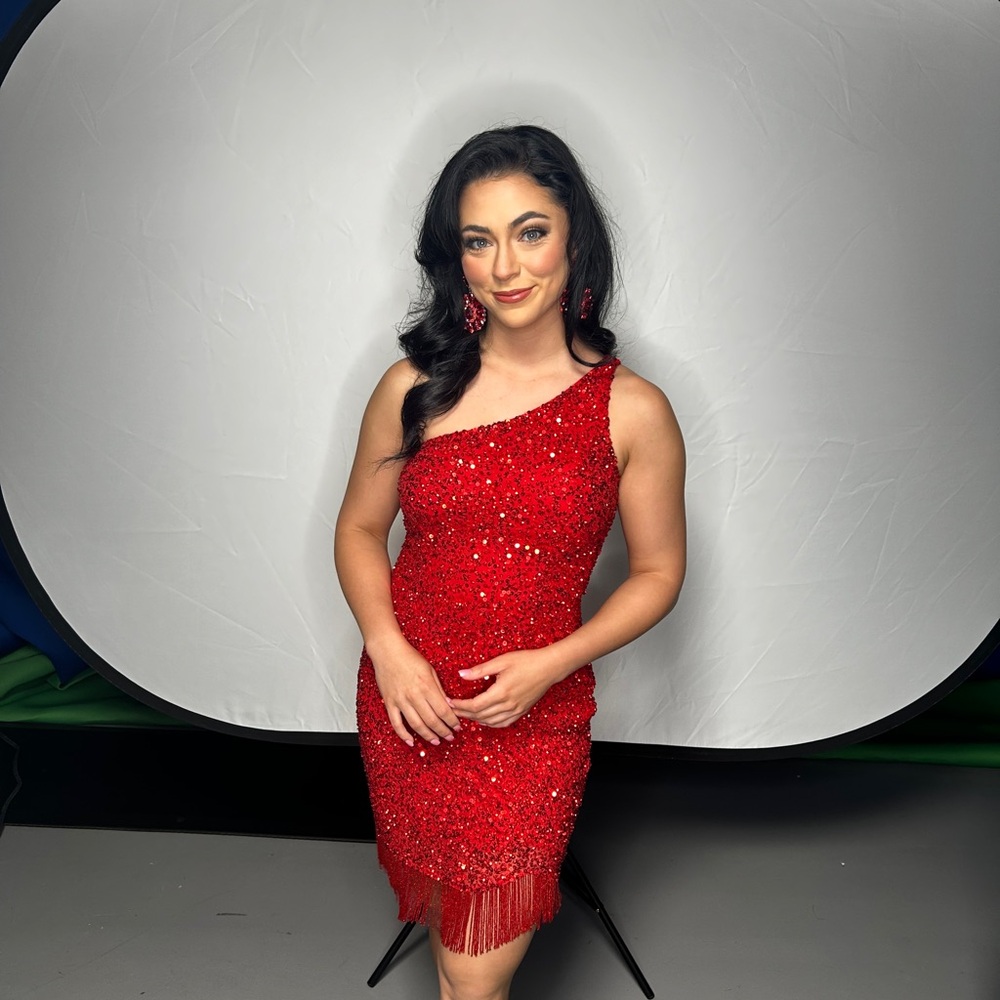 Red One-Shoulder Dress